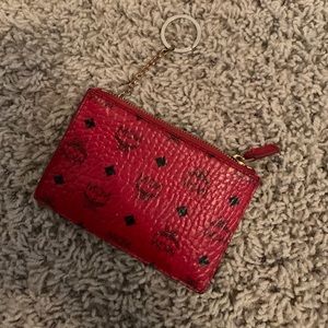 Red Mcm Card holder